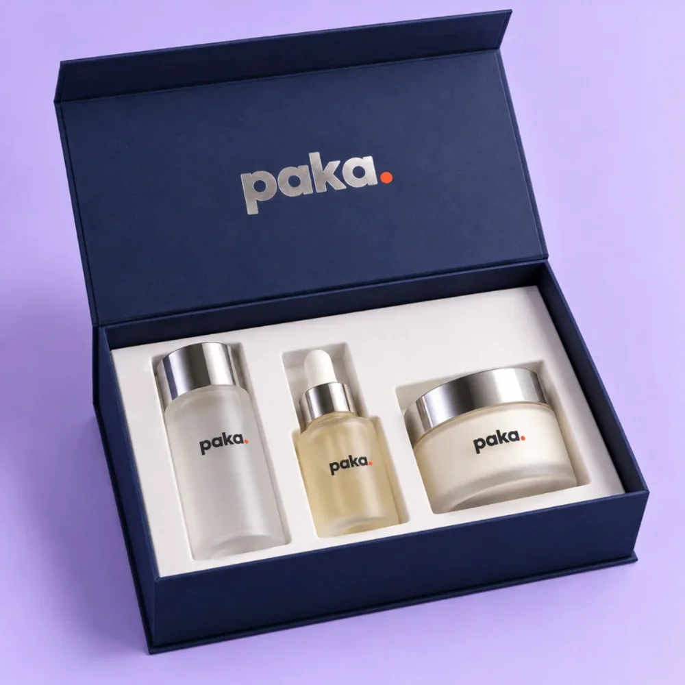 PAKA - Hộp set quà mỹ phẩm 3 món nắp nam châm