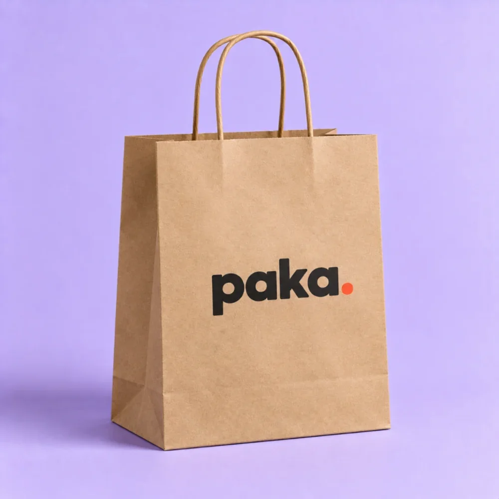 PAKA - Túi giấy kraft quai xoắn in logo 1 màu