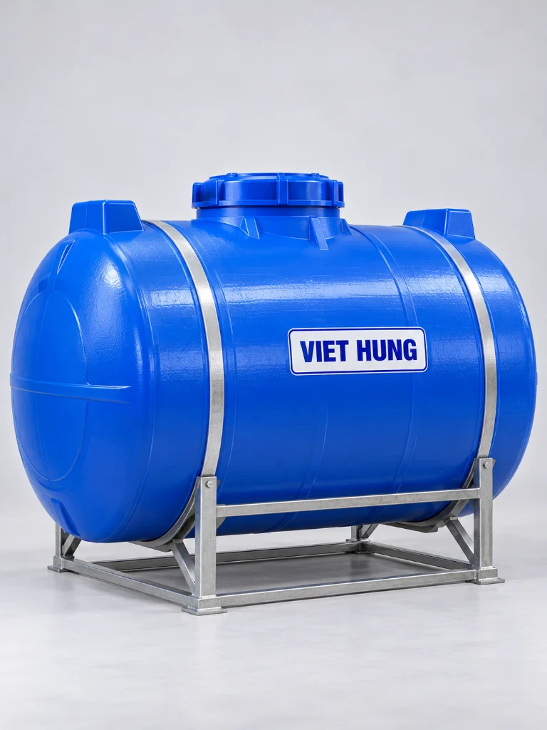 Bồn nhựa PE nằm 2.000 lít Việt Hưng