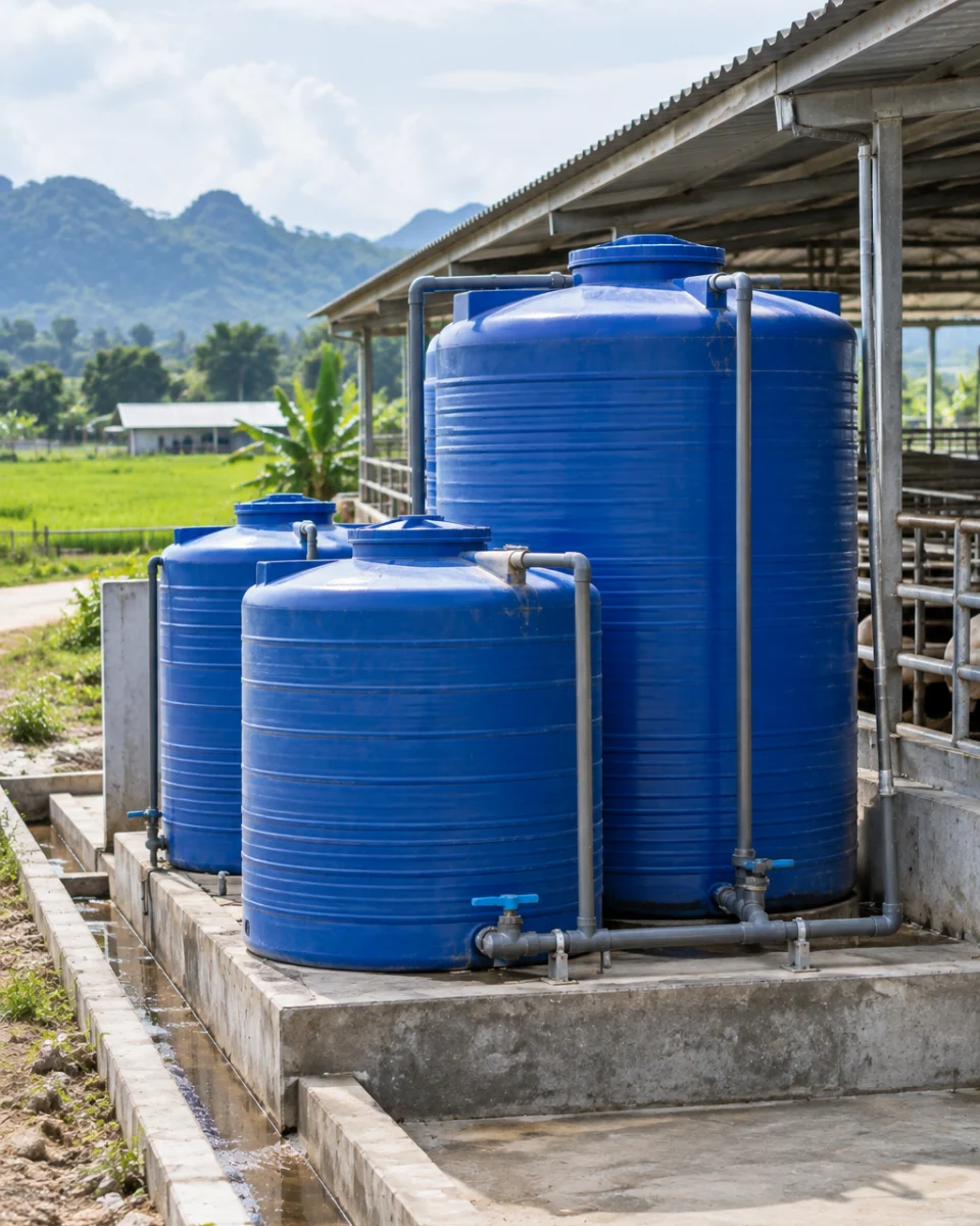 Bồn nhựa PE chứa nước trang trại